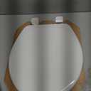 Mayfair Linden Slow Close Toilet Seat, Non Slip Heavy Duty Wood, Easy Install, Round, White