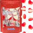 Fruidles Strawberry & Cream Lollipops Mini Heart Shaped Flavored Delicious Lollipop, Individually Wrapped, 5g Lollipop (1200 Lollipops) (EXP 04/21/27)