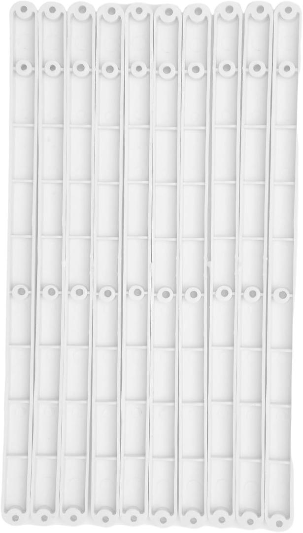 10Pcs Plastic Drawer Slides, Side Mount, White-298mm