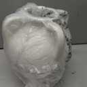 Ceramic Vase, White Textured with 4 Handles, 8.8 Inch Flower Vase