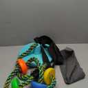 Tree Swing for Kids Backyard Single Disc Rope Seat for Tree Indoor Outdoor Playground Swing Set Accessories with Thickening 4 Ft Strap-Cyan