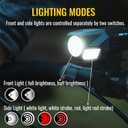 Easymaxx Bike Light Set, Rechargeable Bicycle Lights for Night Riding Front and Rear, Powerful Waterproof Bike Headlight, Easy to Install for Men Women Kids Road Mountain Cycling