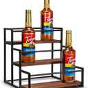 THYGIFTREE Coffee Syrup Rack Organizer 3-Tier 12 Syrup Bottles Holder Stand for Coffee Bar Station Storage Shelves for Syrup, Wine, Dressing for Kitchen