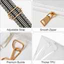 Clear Purse for Women Stadium Approved Clear Crossbody Bag for Stadium Events Transparent Purse Bag for Sports (White-1)