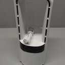 Desk Fan Bladeless, 120 Oscillating Fan Rechargeable, Quiet Fan with Night Light, Smart LED Touch Control, 4 Speed & 9H Timer, Small Table Fan, Auto Display Off, Ideal for Home, Office, Study Room (White, With Battery)