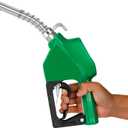 3/4" NPT Automatic Fuel Nozzle with Hook, Gas Pump Handle Fuel Nozzle with 3-speed Padlock (9-16 GPM) for Gasoline, Diesel, Biodiesel up to B20, E15 & Kerosene