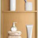 Shower Niche, Stainless Steel Elegant Bathroom Niche, No Tile Needed Recessed Shower Shelf Organizer for Storage (12*30*4 Inch, Gold)
