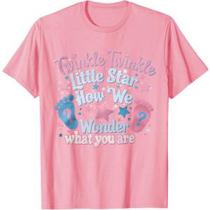 Twinkle Twinkle Little Star Gender Reveal Baby Shower T-Shirt, Size 7-8Y