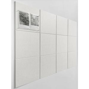 White Cork Board Tiles | Large Cork Board Alternative | Felt Wall Tiles (12-Pack) | Aesthetic Felt Bulletin Board for Office, Home & Classroom | Large Cork Boards for Walls Memo Board | White