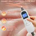 Electric Blanket Wearable with Foot Pockets & Sleeves, Electric Heated Snuggle Blanket, Flannel & Sherpa Heating Throw with 10 Heat Settings, 1-12 Hours Auto Shut-Off, 50"70", Pink