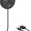 Aston Innovations SoundTek A1+ Bluetooth Car Kit with AAC for Music Streaming Handsfree Calls,Aux Bluetooth Adapter for Car/Home Stereo,Built-in Noise Isolator & MIC,Auto On/Off