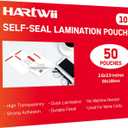 50 Pack Self Sealing Laminating Pouches for Small Business Card,10 Mil Thick Waterproof Double-Sided Self Adhesive Laminating Pouches,2.6x3.9 Inches, No Laminator Machine Needed