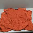 ZESICA Women's 2025 Summer Casual Flutter Short Sleeve Crew Neck Smocked Elastic Waist Tiered Midi Dress (XX-Large)