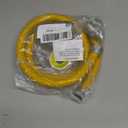 AMI PARTS 48" Flexible Gas Line Kit Yellow Coated, Gas Hose Connector Kit for Dryer, Stove, Water Heater,5/8" OD(1/2" ID) Stainless Steel Gas Line with Connector 1/2" MIP &1/2"FIP & 3/4"MIP Fitting