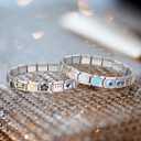 ITingstere Italian Charms Bracelet Sets with 8Pcs Charms and Opening Tools,Cherry 9mm Italian Modular Charm Bracelet Link Handmade