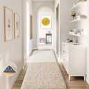 Ophanie Runner Rug for Hallway, 2x6 Upgrade Non-Slip Fluffy Soft Bedside Rugs, Bedroom Living Room Ivory Shaggy Carpet for Kids Girls Boys Dorm Nursery Home Decor Aesthetic