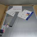 Combination Magnetic Whiteboard & Fabric Board,Dry Erase Board Bulletin Board 36x24inches Combo Vision Board for Wall,Home,School,Office (Grey-vertical)