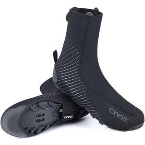 LOVTRAVEL New Thick Warm Winter Cycling Overshoes Neoprene Waterproof Windproof Bike Shoe Covers Men Women MTB Road Bicycle Booties Case (Small)