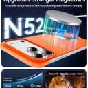 GRECAZO Magnetic Slim Frameless Case for iPhone 17, Orange