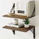 MXCSE Deep Floating Shelves for Wall, 12 Inch Deep Wall Shelves, Large Wall Mounted Shelves for Living Room Bedroom