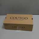 Coutgo Women's Square Open Toe Low Heel Sandals