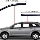 Lightronic Extra Durable Outside-Mount Auto Vent Window Visor, Fits 2009-2020 Dodge Journey, UV Protection Rain Guard, Original Wind Deflector, No-Drill Easy Install, Dark Smoke, 4-Pcs