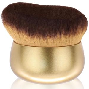 Extra Large Body Makeup Brush For Self Tanner, Leg Makeup &Bronzer Blend,75 mm Wide-headed Kabuki Brush Provides More Even& Pretty Application, Sunscreen Face&Back Makeup Brush, Wet&Dry Use-Matte Gold