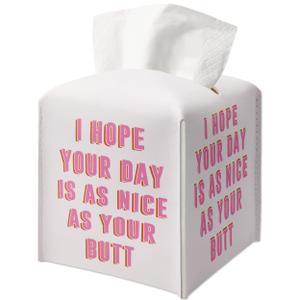 Tissue Box Gifts with Leather Cover Holder, Funny Quote Gift Ideas for Friends, Some Come to Sit and Think, Bathroom Toilet Decor, Housewarming New Home Favor-(5.2 Inches) A86