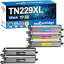 myCartridge TN229XL TN229 Toner Compatible Replacement for Brother TN-229XL TN229 Toner Cartridge for HL-L3280CDW MFC-L3780CDW MFC-L3720CDW HL-L3220CDW HL-L3295CDW Printer TN229XXL Toner 5-Pack