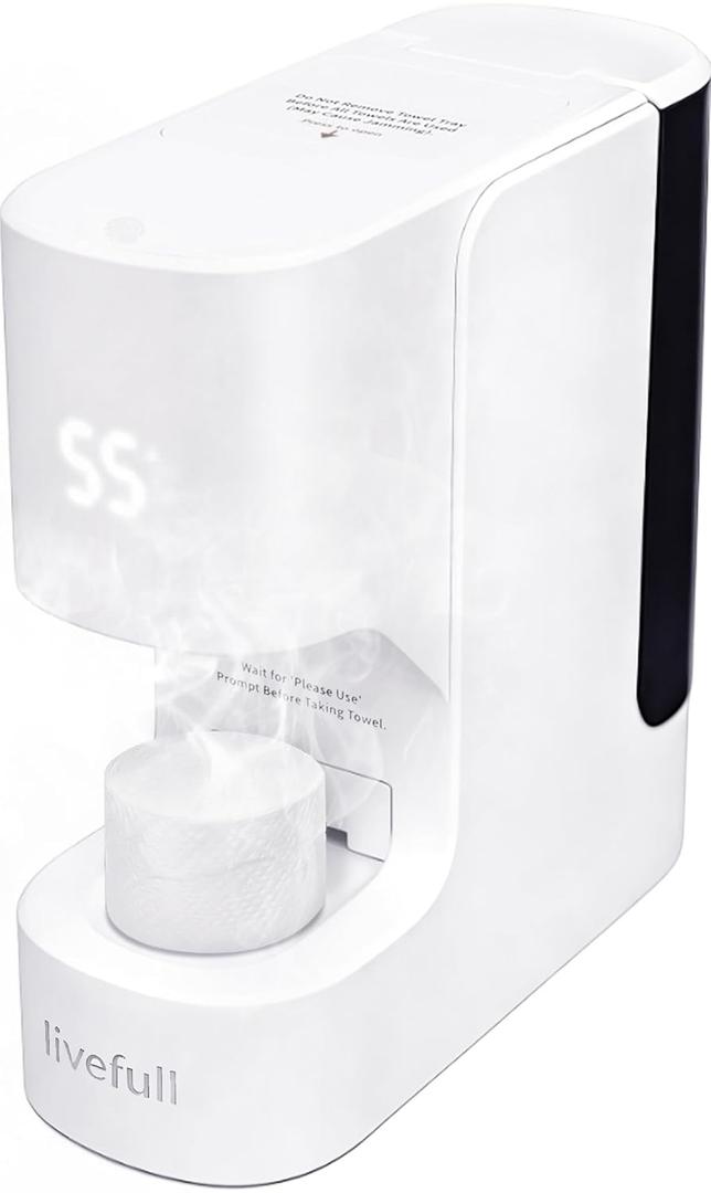 Hot Towel Warmer for Face, 5s Fast Heating Hot Towel Dispenser, Auto Dispensing Heating Towel Machine, 20 Towels for Home Spa, Skincare Routine, Makeup Removal & Shaving Prep