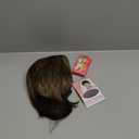 SEVENCOLORS Short Hair Wigs with Bangs Dark Brown Mixed Blonde Pixie Cut Wig for Women Straight Synthetic Fiber Wigs