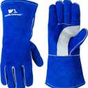Wells Lamont Blue Lined Leather Welding Gloves, X-Large (1054XL)