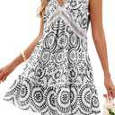 Blooming Jelly Womens Swimsuit Coverup Swimwear Bathing Suit Cover Up Floral Lace Boho Beach Dress with Pockets (X-Large, Black)