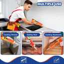 DIYSELF-Caulk-Gun-Drip-Free, Hand Caulking Tool with Smooth Rod, Caulking Gun Fits 10 oz Tube, 10:1 Thrust Ratio Silicone Gun for Bathroom, Kitchen, Windows, Door Frames, Small Repairs (Orange)