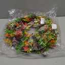 Fall Decor - 16 Inch Autumn Artificial Wreath - Fall Decorations for Thanksgiving, Halloween, Farmhouse, Harvest Home, Outdoor, Indoor, Window, Wall (Green, Orange, Red, Yellow)