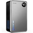 Dehumidifier, Dehumidifiers for Home (1000 sq.ft), 98 OZ Dehumidifier for Basement Bathroom Bedroom, Auto Shut Off Dehumidifiers, Timer Setting, Digital Display, Drain Hose, 7 Colors Light, Gray