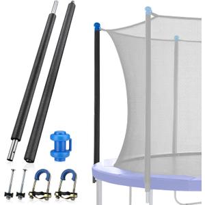 TOBWOLF 1PCS Universal Trampoline Replacement Enclosure Pole, Foam Trampoline Pole Fit 10-16Ft Straight Pole Trampoline, Trampoline Stand Diameter Fits Within 1.65"/4.2CM for Trampoline Accessories