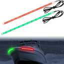 Obcursco Boat Navigation Lights, 12V COB LED Red and Green IP68 Waterproof Bow Lights for Kayak, Jon, Bass Boat, Fishing, Pontoon, and Marine,Pack of 4