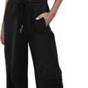 Outfeel Women's Sleeveless Summer Jumpsuit Square Neck Drawstring Waist Long Romper Jumpers 2026 with Pockets Black Large 