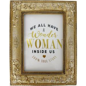 Antique Gold Frame 5x7 Tabletop & Wall Display Ornate Vintage Floral Picture Frames 5 x 7 with Silver Embossed Flowers