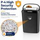 Suntiko 14 Sheet Cross Cut Paper Shredder for Home Office Use with P-4 High Security and 6.6 Gallon Bin for Credit Cards CDs or Staples ETL Certified Black