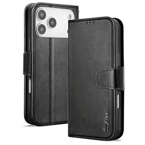 Arae Compatible with iPhone 17 Pro Max Case Wallet with Card Holder, Wristlet Strap Wallet Flip Cover for iPhone 17 Pro Max 6.9 inch Men/Women, RFID Blocking, Kickstand, Black