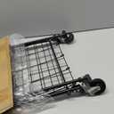 Grocery Shopping Cart with 360 Rolling Swivel Wheels Utility Cart Easily Collapsible Cart 66lb Extended Foam Cover, Trolley for Laundry,Groceries,Travel Black (Medium)