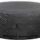 UCEDER Insulated Inflatable Hot Tub Cover,Round Spa Thermal Cover with External Heater/Pump Install Door Design,Energy-Saving and Eco-Friendly for Keeping Warm(Black, 83" D x 28" H)