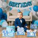 It's a Boy Baby Shower Centerpieces Baby Shower Table Centerpieces Bloom Table Display with Letters A Sweet Baby Boy is on His Way Gender Reveal Decorations for Boy Birthday Supplies (Wooden)