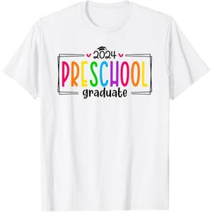 Preschool Graduation 2024 Graduate Grad Last Day of School T-Shirt White, XS