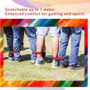 6 Pcs Three 3 Legged Races Bands Colorful Elastic Rope Firm Elastic Bands Races Band for Adults Outdoor Team Building Games