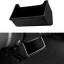 BASENOR Rear Center Console Organizer for 2024-2026 Tesla Model 3 Highland, TPE Under Seat Storage Box & Trash Can, Interior Accessories with Anti-Slip Velcro (Proprietary Design)