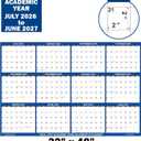 32x48 SwiftGlimpse 2026-2027 Academic Wall Calendar Erasable, XLarge, Wet & Dry Erase Laminated, July 2026 to June 2027