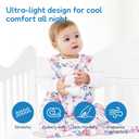 TotAha Sleep Sack 6-12-15 Months 3-Pack,Stretchy,Buttery Soft Swaddle Transition Sleeping Bag,Light Baby Wearable Blanket with 2-Way Safe Zippers for Boys and Girls, 0.5 TOG